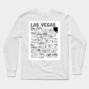 Las Vegas Map Long Sleeve T-Shirt